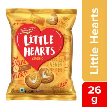 Britannia Little Hearts - Classic Heart-Shaped Sugar Sprinkled Biscuit 26 g