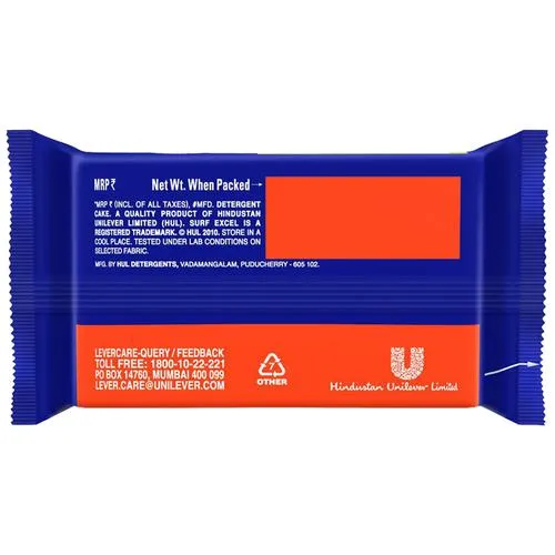 Surf Excel Detergent Bar 80 g Pouch