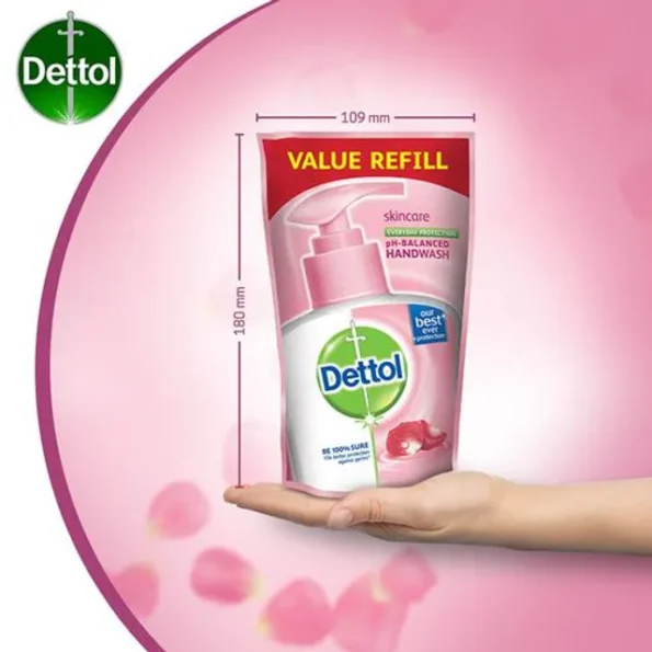 Dettol Hand Wash Liquid Refill - Skincare, 175 ml Pouch