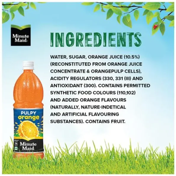 Minute Maid Minute Maid Pulpy Orange Juice - Ready-To-Serve Fruit Drink, 1 L Bottle