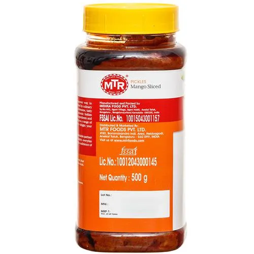 MTR Pickle Mango Sliced 500 g Jar