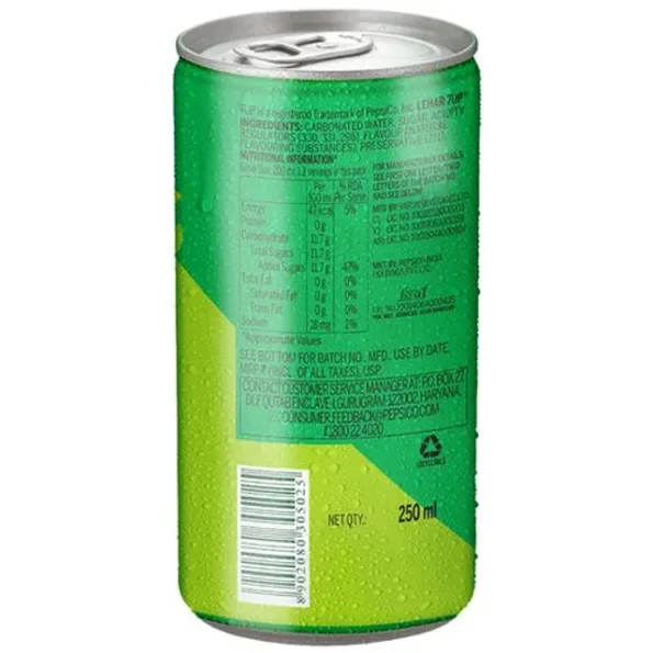 7 Up Soft Drink 250 ml Can
