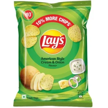 Lays Potato Chips - American Style Cream & Onion Flavour 23 g Pouch