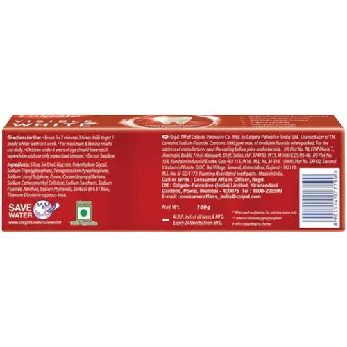 Colgate Visible White Toothpaste - Sparkling Mint, 100 g