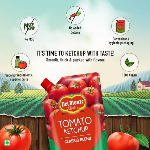 Del Monte Tomato Ketchup - Classic Blend Rich Thick Condiment 900g Spout Pouch