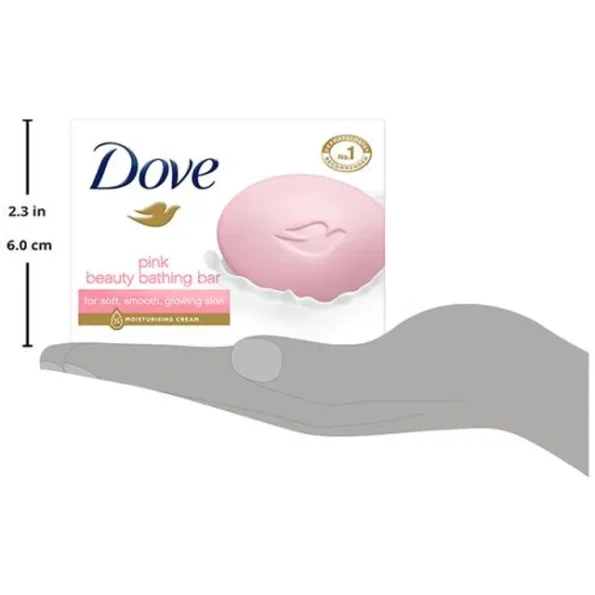 Dove Pink Rosa Beauty Bathing Bar, Has 1/4th Moisturizing Cream, 100 g