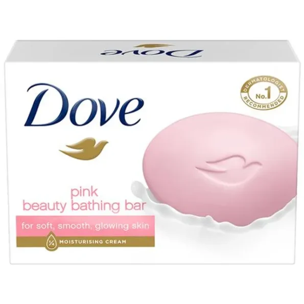 Dove Pink Rosa Beauty Bathing Bar, Has 1/4th Moisturizing Cream, 100 g