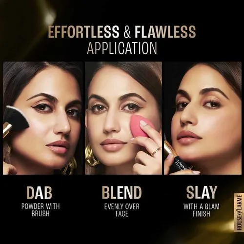 Lakme Face Powder - Matte Finish, Oil Control, For Rosy Glow, 40 g Soft Pink