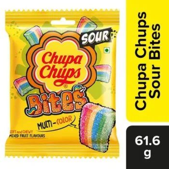 Chupa Chups Sour Bites Mixed Fruit Flavour Soft Chewy Toffee 61.6 g