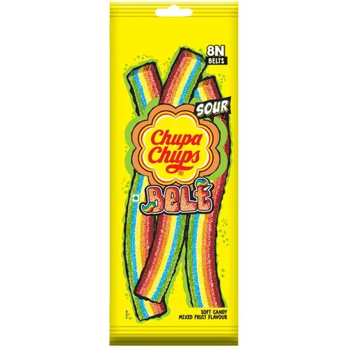 Chupa Chups Sour Belt Mixed Fruit Soft & Chewy Toffee 57.6 g