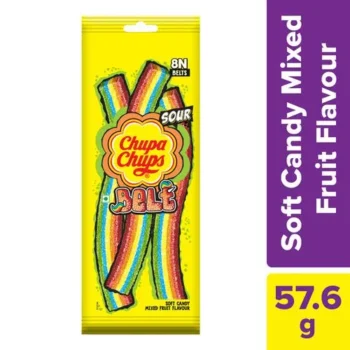 Chupa Chups Sour Belt Mixed Fruit Soft & Chewy Toffee 57.6 g