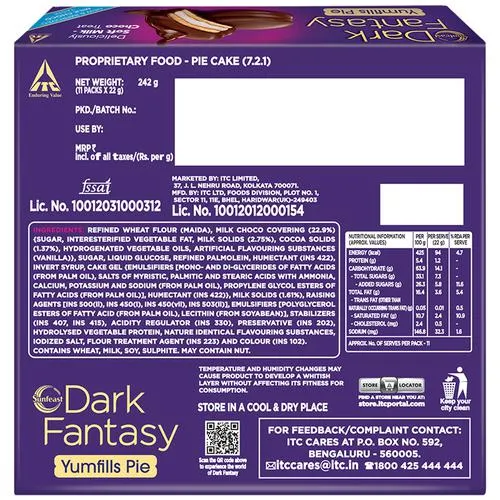 Sunfeast Dark Fantasy - Yumfills Rich Chocolate Pie Cake 242 g