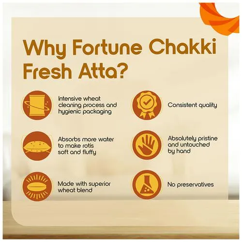 Fortune Chakki Fresh Atta/Godihittu 5 kg Pouch