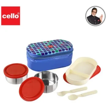 Cello Lunch Bag - With 3 Container Big Bite Blue 1.05 L