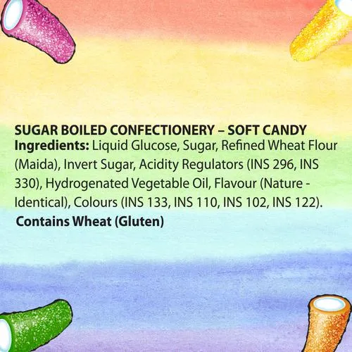 Chupa Chups Sour Mini Tubes Mixed Fruit Flavour Soft Chewy Toffee 61.6 g