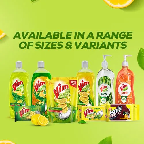 Vim Dishwash Liquid Gel Lemon Refill Pouch 2 L