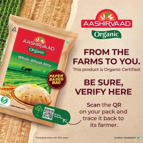 Aashirvaad Organic Whole Wheat Atta 5 kg