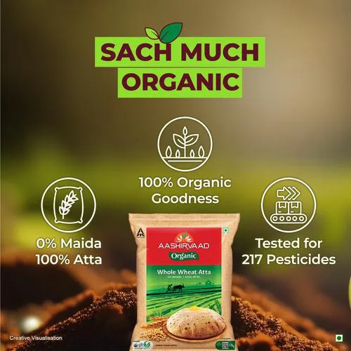 Aashirvaad Organic Whole Wheat Atta 5 kg