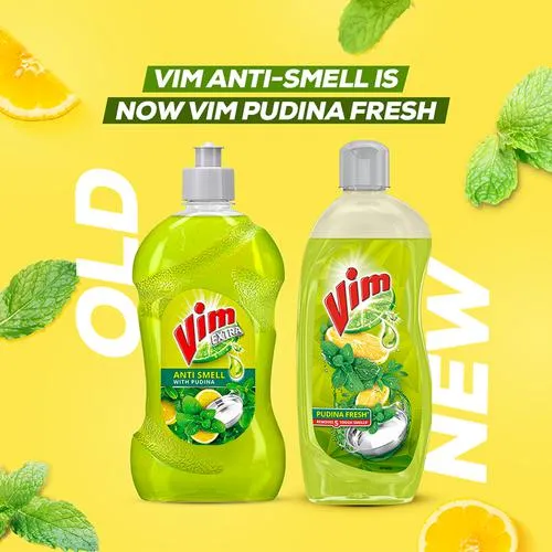 Vim Extra Anti Smell Dishwash Liquid With Pudina 500 ml