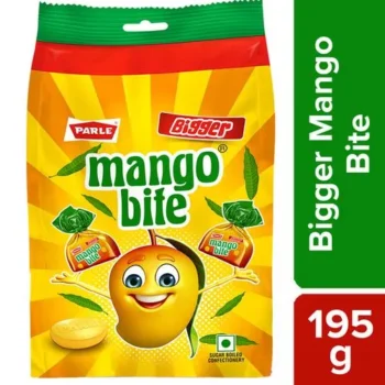 Parle Bigger Mango Bite Candy - Sugar Boiled Sweet & Tangy, 195 g