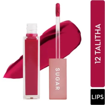 SUGAR Cosmetics Mettle Liquid Lipstick - Bright Magenta With Red Undertones, Highly Pigmented, Long Lasting, 7 g 12 Talitha