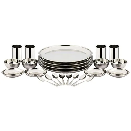 Pigeon Stainless Steel Lunch Sets - Sparkle Durable, Long-lasting, 24 pcs