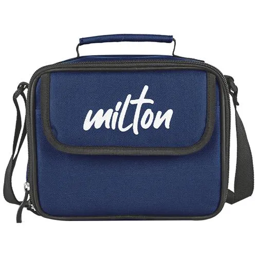 Milton New Steel Combi Lunch Box - Stainless Steel Containers Plastic Tumbler With Jacket, Blue 4 pcs