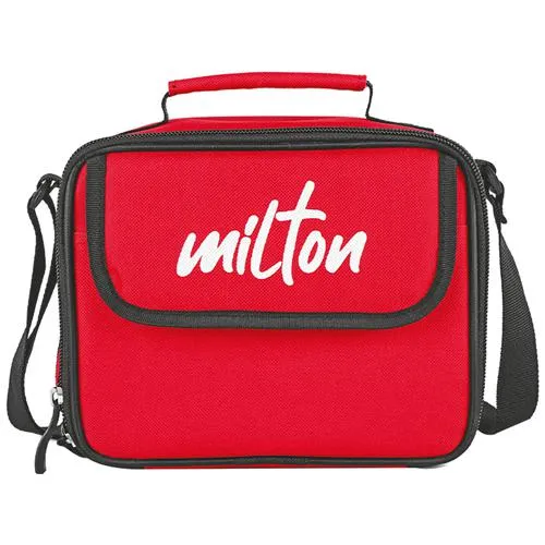 Milton New Steel Combi Lunch Box - Stainless Steel Containers Plastic Tumbler With Jacket Red 4 pcs