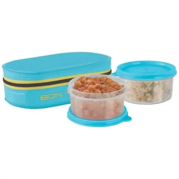 Milton New Bon Bon Lunch Box With 2 Leak-Proof Containers - Cyan 280 ml (Set of 2)