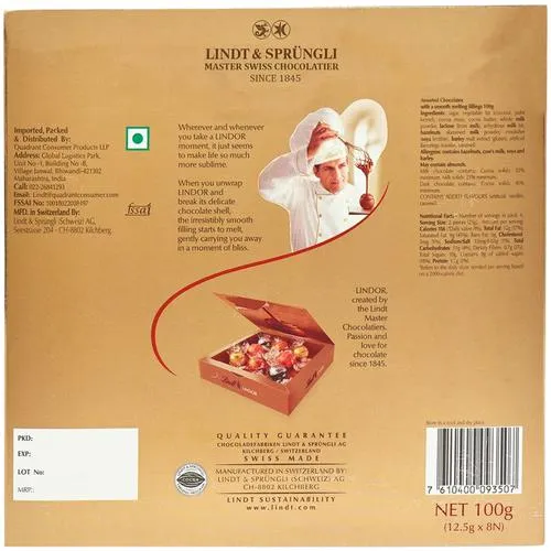 Lindt Lindor Assorted Chocolates - Gift Box 100 g