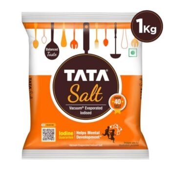 Tata Salt Vacuum Evaporated Iodised Salt - Helps Mental Development 1 kg Pouch