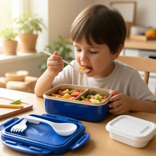 Kids Stainless Steel Lunch Box – Durable Leakproof Tiffin for School